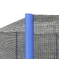 Red de Seguridad para Cama Elástica Ø305 cm para Exterior de 6 Postes con Anti-UV y Puerta con Cremallera Azul y Negro