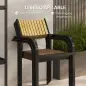 Juego de 4 Sillas de Jardín Exterior Apilables con Tela Transpirable Reposabrazos y Respaldo 58x65x85 cm Marrón Juego de 4 Sillas de Jardín Exterior Apilables con Tela Transpirable Reposabrazos y Respaldo 58x65x85 cm Marrón