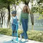 Patinete Eléctrico para Niños de 4 a 7 Años con Luces Ruedas Auxiliares y Freno de Pie Velocidad Máxima de 6 km/h Azul
