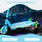 Patinete Eléctrico para Niños de 4 a 7 Años con Luces Ruedas Auxiliares y Freno de Pie Velocidad Máxima de 6 km/h Azul
