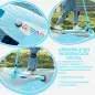 Patinete Eléctrico para Niños de 4 a 7 Años con Luces Ruedas Auxiliares y Freno de Pie Velocidad Máxima de 6 km/h Azul