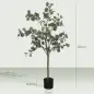 Planta Artificial Decorativa de 120 cm Eucaliptus Sintético con 230 Hojas en Maceta para Interior Verde