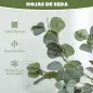 Planta Artificial Decorativa de 120 cm Eucaliptus Sintético con 230 Hojas en Maceta para Interior Verde