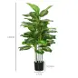 Aglaonema Artificial Planta Sintética de 120 cm con 53 Hojas Decoración para Hogar Oficina Verde