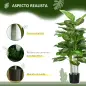 Aglaonema Artificial Planta Sintética de 120 cm con 53 Hojas Decoración para Hogar Oficina Verde