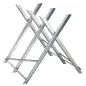 Caballete para Sierra Plegable Caballete Motosierra con Estructura Triangular de Metal Carga 100 kg 83x83x79 cm Plata