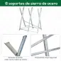 Caballete para Sierra Plegable Caballete Motosierra con Estructura Triangular de Metal Carga 100 kg 83x83x79 cm Plata