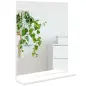 Espejo de Baño de Pared con Estante Abierto Espejo para Entrada Pasillo 50x12x60 cm Blanco
