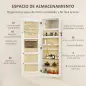 Espejo Joyero de Pared con Luces LED y Cerradura Armario de Joyas para Colgar en la Pared o en la Puerta Blanco