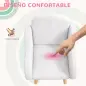 Sillón para Niños Sillón Infantil Diseño de Nube con Tacto Súper Suave para Niños de 18-36 Meses 46x51x55 cm Blanco