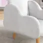 Sillón para Niños Sillón Infantil Diseño de Nube con Tacto Súper Suave para Niños de 18-36 Meses 46x51x55 cm Blanco