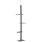 Árbol Rascador para Gatos de Suelo a Techo Torre para Gatos con Altura Ajustable 43x27x228-260 cm Gris