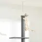 Árbol Rascador para Gatos de Suelo a Techo Torre para Gatos con Altura Ajustable 43x27x228-260 cm Gris