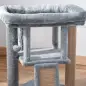 Árbol Rascador para Gatos Pequeños de 57 cm con Poste de Yute Rampa para Rascar Cama y Bola Colgante 40x40x57 cm Gris