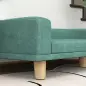 Sofá para Perros Grandes Cama Elevada para Perros con Cojín Lavable y Patas de Madera Carga 30 kg 98x67x25 cm Verde