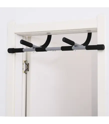 Barra de Dominadas en Techo Barra para hacer Dominadas Barra de Tracción para Entrenamiento Carga 110kg 92x40x17cm Negro
