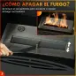 Chimenea de Etanol 7000BTU Chimenea de Bioetanol de Acero Tanque de 0,9 L Tiempo de Combustión 3H 39x26x54 cm Negro