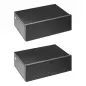 Set de 2 Mesitas de Noche Flotantes con 1 Cajón Diseño Montado en la Pared Estilo Moderno 40x30x15 cm Negro