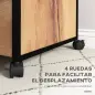 Cajonera de Oficina Cajonera para Escritorio con Ruedas Archivador para Tamaño Carta A4 44x40x66,5 cm Marrón Rústico