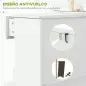 Mueble Zapatero Blanco Zapatero Estrecho con 2 Puertas Abatibles y 1 Cajón para 8 Pares de Zapatos 60x23,5x98,5 cm