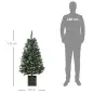 Árbol de Navidad Artificial 120 cm Árbol de Navidad Nevado con 328 Ramas y Soporte Metálico Decoración Navideña Verde