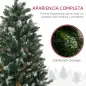 Árbol de Navidad Artificial 120 cm Árbol de Navidad Nevado con 328 Ramas y Soporte Metálico Decoración Navideña Verde