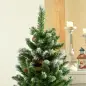 Árbol de Navidad Artificial 120 cm Árbol de Navidad Nevado con 328 Ramas y Soporte Metálico Decoración Navideña Verde