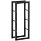 Soporte para Leña de Metal Estante de Leña Leñero de Exterior para Interior y Exterior Carga 100 kg 40x25x100 cm Negro