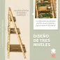 Soporte para Plantas de Madera de 3 Niveles Estantería para Plantas Plegable Soporte para Macetas 60x37x93 cm Natural
