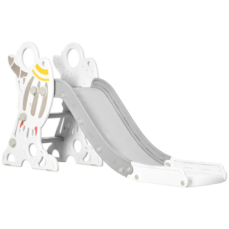 Tobogán Infantil para Niños de 18-36 Meses con 3 Escalones Antideslizantes para Interior Exterior 157x46,5x80 cm Gris
