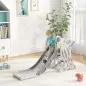 Tobogán Infantil para Niños de 18-36 Meses con 3 Escalones Antideslizantes para Interior Exterior 157x46,5x80 cm Gris