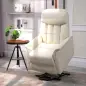 Sillón Levanta Personas Silla Reclinable Elevador con Reposapiés Mando a Distancia Reclinación 145° 80x94x104 cm Crema