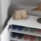 Mueble Zapatero con Espejo para 18 Pares de Zapatos con 5 Estantes Ajustables para Recibidor 60x32x95 cm Blanco