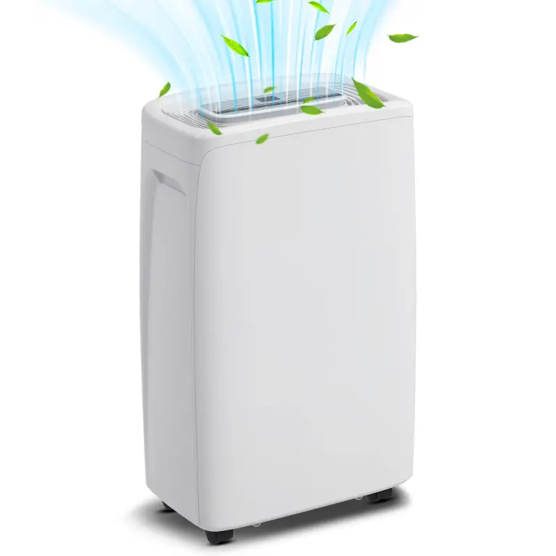 Deshumidificador Eléctrico 12L/Días Silencioso con 4 Modos 2 Velocidades 29x18x49 cm Blanco