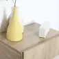 Set de 2 Mesitas de Noche Flotantes con 1 Cajón Diseño Montado en la Pared Estilo Moderno 40x30x15 cm Natural