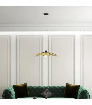 Lámpara Colgante Lámpara de Techo de Ratán Sintético Iluminación de Techo E27 con Cable Ajustable Ø68x115 cm Natural