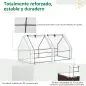 Mini Invernadero de Jardín Terraza 180x90x90cm Tipo Caseta Tubo de Acero con 2 Ventanas Enrollables Vivero Casero Blanco Mini Invernadero de Jardín Terraza 180x90x90cm Tipo Caseta Tubo de Acero con 2 Ventanas Enrollables Vivero Casero Blanco