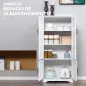 Alacena de Cocina Aparador Alto de Cocina Mueble Auxiliar con 4 Puertas y Estantes Ajustables 60x30x123 cm Blanco