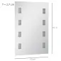 Espejo de Baño con Luz LED con Función de Antivaho Marco de Aluminio e Interruptor Táctil 70x50 cm Plata Espejo de Baño con Luz LED con Función de Antivaho Marco de Aluminio e Interruptor Táctil 70x50 cm Plata