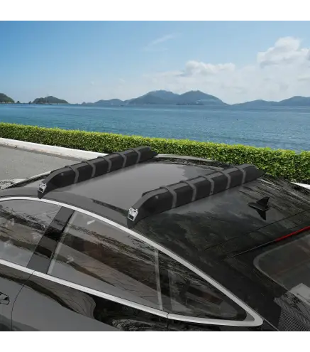 Barras de Transversales de Techo de Coche Baca Portaequipajes para Coche de 2 Piezas Carga máx.75 kg 85x10x8 cm Negro