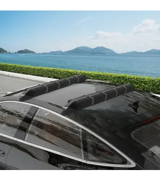 Barras de Transversales de Techo de Coche Baca Portaequipajes con Función Autoinflable Carga máx.75 kg 89x12x8 cm Negro