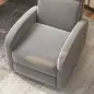 Sillón Relax Reclinable hasta 160° Sofá Reclinable Moderno con Reposapiés Soporta hasta 120 kg 64x86x102 cm Gris