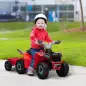 Quad Eléctrico para Niños con Remolque Coche Eléctrico Cuatrimoto para Niños de 18-36 Meses 106x41,5x48,5 cm Rojo