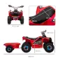 Quad Eléctrico para Niños con Remolque Coche Eléctrico Cuatrimoto para Niños de 18-36 Meses 106x41,5x48,5 cm Rojo