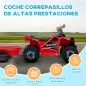 Quad Eléctrico para Niños con Remolque Coche Eléctrico Cuatrimoto para Niños de 18-36 Meses 106x41,5x48,5 cm Rojo