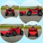 Quad Eléctrico para Niños con Remolque Coche Eléctrico Cuatrimoto para Niños de 18-36 Meses 106x41,5x48,5 cm Rojo