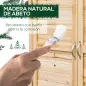 Armario de Jardín de Madera Armario Exterior con 2 Puertas Estante Patas Elevadas para Terraza Patio 83x40x92 cm Natural