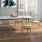 Juego de 4 Sillas de Comedor Estilo Nórdico con Respaldo de Polipropileno y Patas de Madera 48x52,5x83 cm Natural