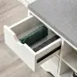 Banco Zapatero con Asiento Estantes y 2 Cajones Capacidad para 4 Pares de Zapatos 80,5x30,5x43,5 cm Blanco y Gris
