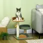 Árbol Rascador para Gatos Árbol Pequeño de 52 cm con Cama Poste de Sisal y Bola Colgante 43x39x52 cm Multicolor